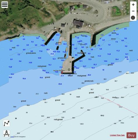 Bell Island Marine Chart - Nautical Charts App - Satellite