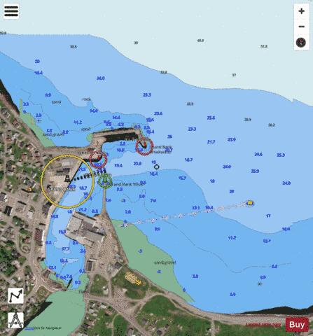 Grand Bank Harbour Marine Chart - Nautical Charts App - Satellite