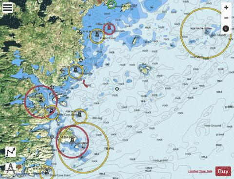 Greenspond Harbour to/a Pond Cove Marine Chart - Nautical Charts App - Satellite