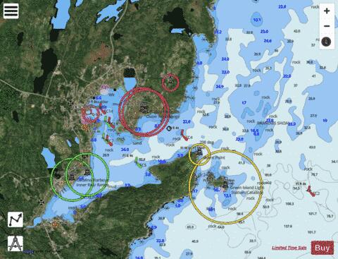 Catalina and/et Port Union Marine Chart - Nautical Charts App - Satellite