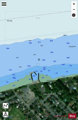 Ste-Anne-De-Sorel Marine Chart - Nautical Charts App - Satellite
