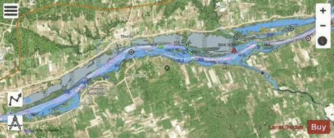 Papineauville à\to  Becketts Creek Marine Chart - Nautical Charts App - Satellite