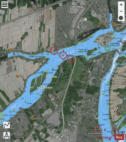 Pont-Viau �\to �le Bourdon E-F Marine Chart - Nautical Charts App - Satellite