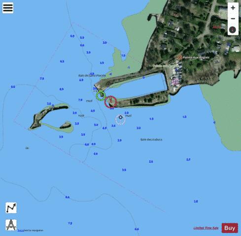 Pointe aux Anglais Marine Chart - Nautical Charts App - Satellite