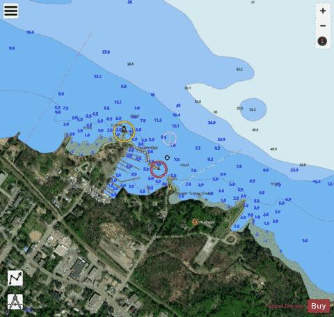 Hudson Marine Chart - Nautical Charts App - Satellite