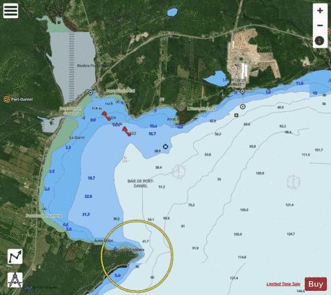 Port-Daniel-Gascons Marine Chart - Nautical Charts App - Satellite