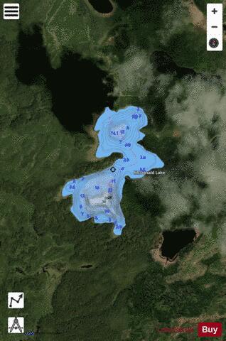 McDonald Lake depth contour Map - i-Boating App - Satellite