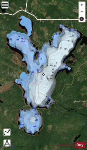 Country Pond depth contour Map - i-Boating App - Satellite
