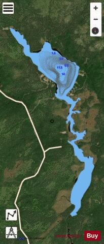 Aspen Pond depth contour Map - i-Boating App - Satellite