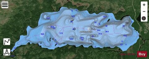 Andrews Pond depth contour Map - i-Boating App - Satellite