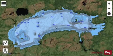 Second Burnt Pond depth contour Map - i-Boating App - Satellite