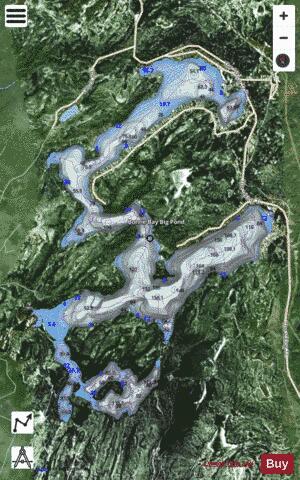 Bonne Bay Big Pond depth contour Map - i-Boating App - Satellite