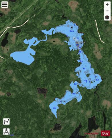 Flat Pond depth contour Map - i-Boating App - Satellite