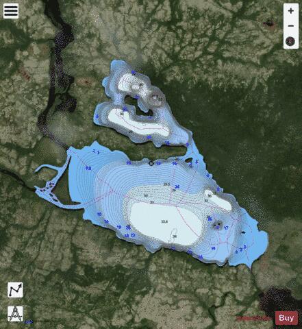 Alexis Pond depth contour Map - i-Boating App - Satellite