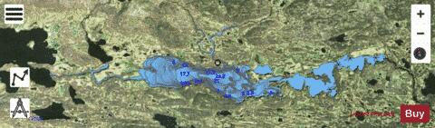 Crooks Lake depth contour Map - i-Boating App - Satellite