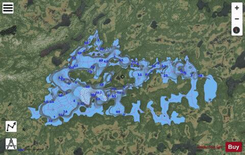 Osprey Lake depth contour Map - i-Boating App - Satellite