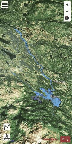 Awesome Lake depth contour Map - i-Boating App - Satellite