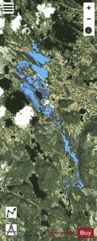 Birchy Lake depth contour Map - i-Boating App - Satellite