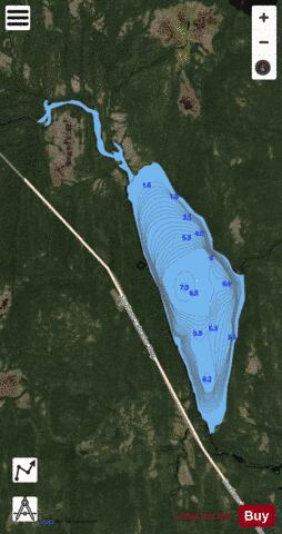 Brennans Lake depth contour Map - i-Boating App - Satellite