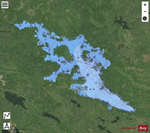 Wallace Lake depth contour Map - i-Boating App - Satellite