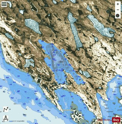 Kitikmeot Lake depth contour Map - i-Boating App - Satellite