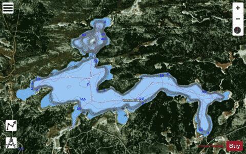 Whalen Lake depth contour Map - i-Boating App - Satellite