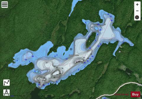 Source Lake depth contour Map - i-Boating App - Satellite