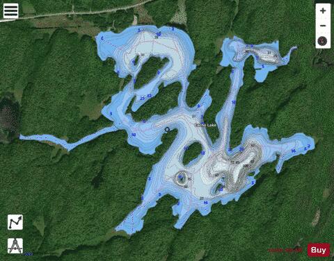 Cache Lake depth contour Map - i-Boating App - Satellite
