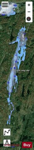 Little Long Lake depth contour Map - i-Boating App - Satellite