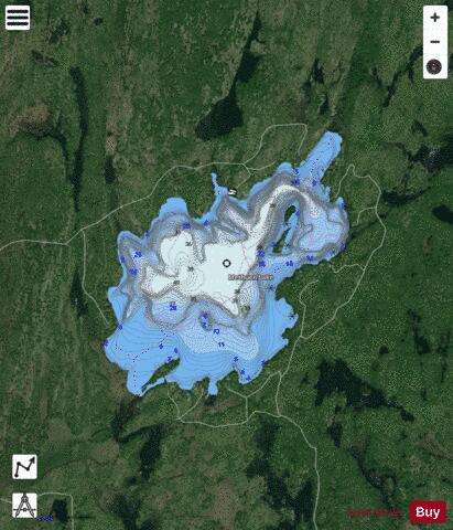 Methuen Lake depth contour Map - i-Boating App - Satellite