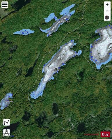 Jeffery Lake depth contour Map - i-Boating App - Satellite
