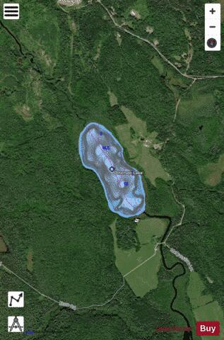 Otterson Lake depth contour Map - i-Boating App - Satellite