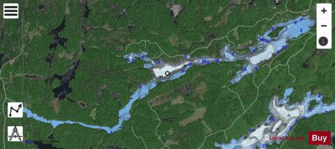 Shawanaga Lake depth contour Map - i-Boating App - Satellite