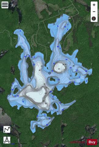 Trout Lake depth contour Map - i-Boating App - Satellite