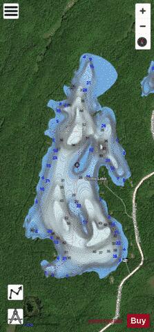 Clinto Lake depth contour Map - i-Boating App - Satellite