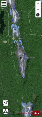 South Tasso Lake depth contour Map - i-Boating App - Satellite