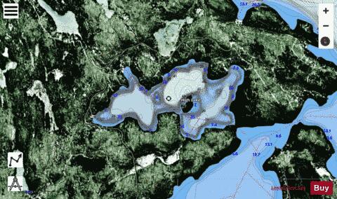 High Lake depth contour Map - i-Boating App - Satellite
