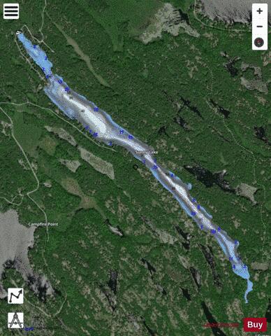 Sunny Lake depth contour Map - i-Boating App - Satellite