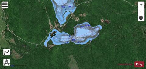 Devine Lake depth contour Map - i-Boating App - Satellite