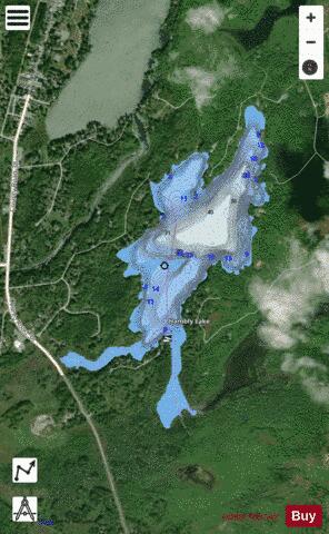 Hambly Lake depth contour Map - i-Boating App - Satellite