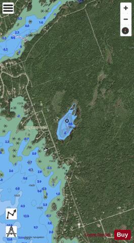 Rowes Lake depth contour Map - i-Boating App - Satellite
