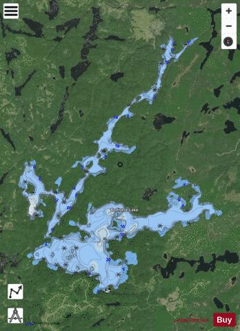 Bedivere Lake depth contour Map - i-Boating App - Satellite
