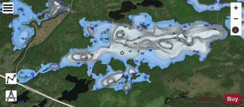 Huronian Lake depth contour Map - i-Boating App - Satellite