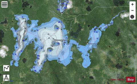 Wawang Lake depth contour Map - i-Boating App - Satellite