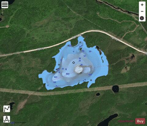 Little Whitefish Lake (lake Number Seven) depth contour Map - i-Boating App - Satellite