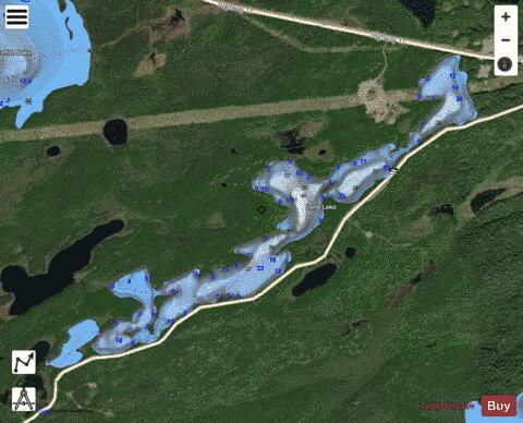 Pikie Lake depth contour Map - i-Boating App - Satellite