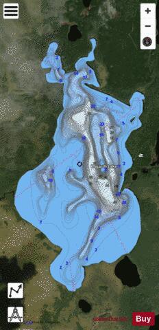 Hogarth Lake depth contour Map - i-Boating App - Satellite