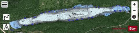 Kabaigon Lake depth contour Map - i-Boating App - Satellite