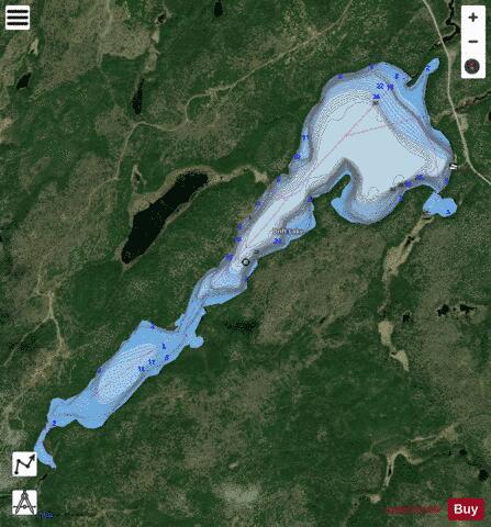 Drift Lake depth contour Map - i-Boating App - Satellite