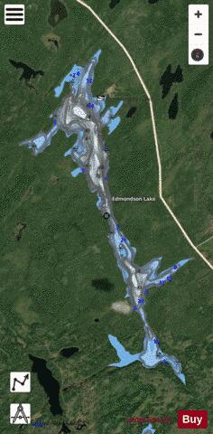 Edmondson Lake depth contour Map - i-Boating App - Satellite